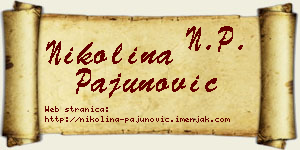 Nikolina Pajunović vizit kartica